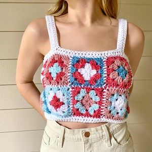 crochet crop tank top